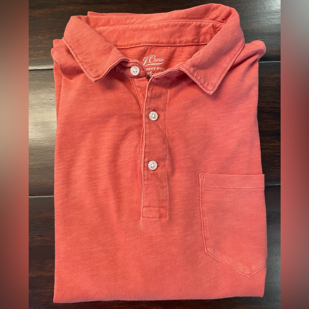 J Crew untucked Garment Dyed polo (L)